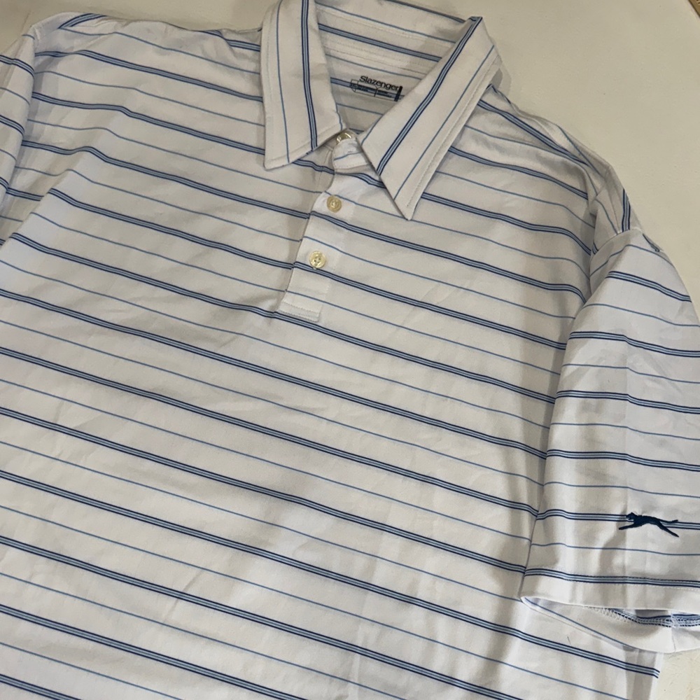Slazenger Men’s Golf XXL Striped Polo Shirt